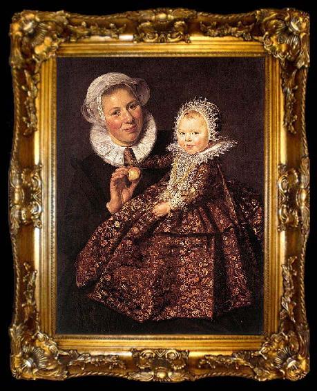 framed  Frans Hals Catharina Hooft with her Nurse WGA, ta009-2